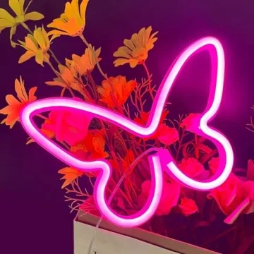 Enchanting HOHOSIGN Butterfly Neon Sign for Girls Room