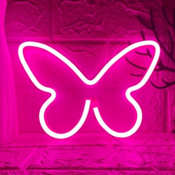Enchanting HOHOSIGN Butterfly Neon Sign for Girls Room