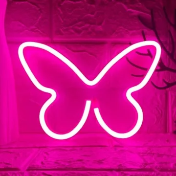 Enchanting HOHOSIGN Butterfly Neon Sign for Girls Room