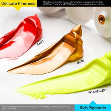 MEEDEN Acrylic Paint Set 24 Colors, 120 ml/4.06 oz Acrylic Paint Tubes, Rich Pigments Non-Toxic Art & Craft Paints for Artists, Adults & Beginners, Art Supplies for Canvas painting