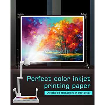 Colemoly Transparency Sheets Transparent Paper 30 Sheets Inkjet Transparency Film Inkjet Printer (10...