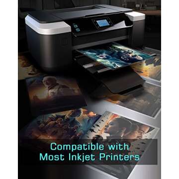 Colemoly Transparency Sheets Transparent Paper 30 Sheets Inkjet Transparency Film Inkjet Printer (100% Clear) Acetate Sheets Clear Paper 8.5x11 Inches for Crafts, Premium Print