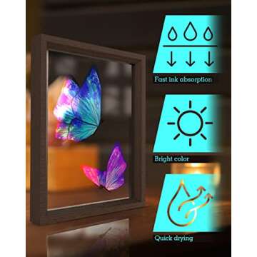 Colemoly Transparency Sheets Transparent Paper 30 Sheets Inkjet Transparency Film Inkjet Printer (100% Clear) Acetate Sheets Clear Paper 8.5x11 Inches for Crafts, Premium Print