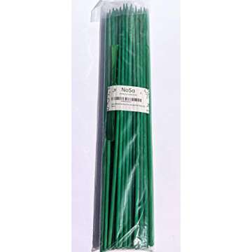 50 Green Wooden Bamboo Plant Stakes for Garden Support