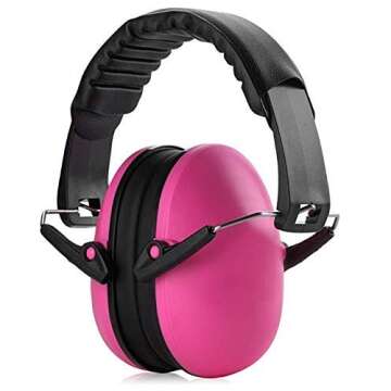 MEDca Hearing Protection and Noise Reduction Earmuffs for Kids - Fits Children Boys & Girls - Adjustable & Foldable NRR 20dB