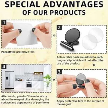 GRTARD 6 Pack Magnetic Clips for Home and Office Revamp