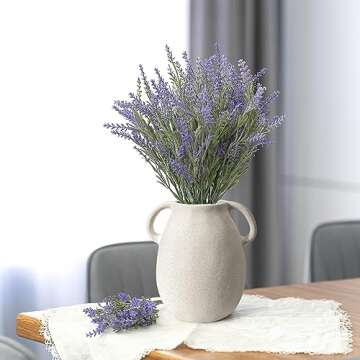 Unique Farmhouse Flower Vase Minimalist Decorative Ceramic Vases for Decor Home Aesthetic White Sand...