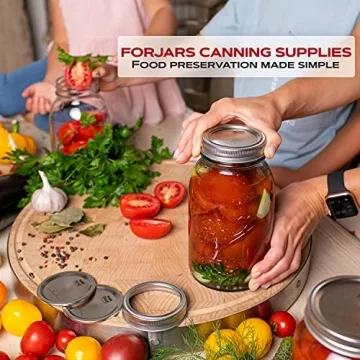 FORJARS 24-Pack Wide Mouth Canning Lids for Airtight Seals