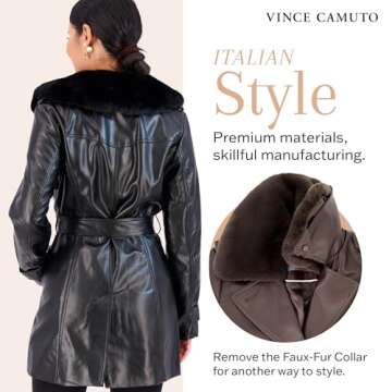 Vince Camuto Faux Leather Jacket for Women in Winter Styles