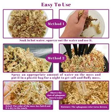 Legigo 5.3oz Premium Sphagnum Moss Potting Mix- Natural Succulent Carnivorous Plants Moss Dried, Plant Growing Medium for Orchid Succulent Sarracenia Orchid Gardening Plants Reptiles, 6 QT