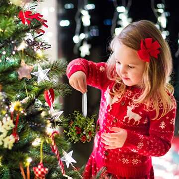 Ornativity Mistletoe Glitter Hanging Ornament for Christmas