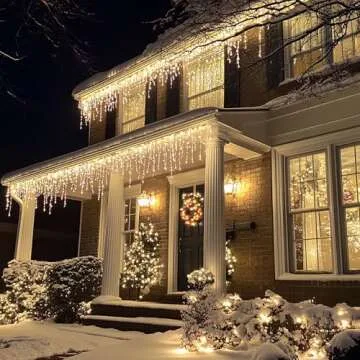 Dazzle Bright Christmas Icicle Lights 88.5 FT 8 Modes