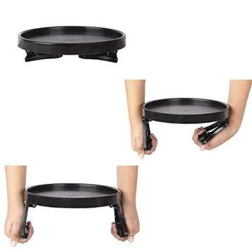 Pekokavo Sofa Arm Clip Tray, Side Table for Remote Controls/Drinks/Gamepads Holder (Black)