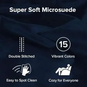 Sofa Sack Bean Bag Chair - Plush, Ultra Soft - Memory Foam Bean Bag Chair with Microsuede Cover - Stuffed Foam Filled Furniture and Accessories for Dorm Room 3 Feet - Navy