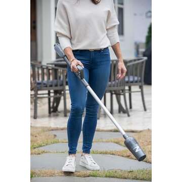ZoomBroom Lightweight Air Broom with Ergonomic Handle – Powerful, Controlled Airflow for Easy Debris Removal at Home, Patios, Pickleball Courts, RVs, and All Outdoor and Indoor Activities