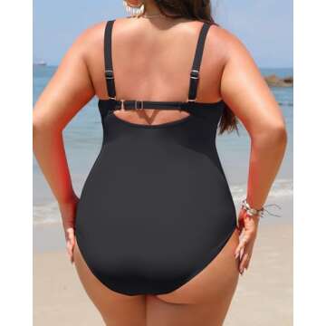 Yonique Plus Size One Piece Swimsuits with Tummy Control - Stylish & Supportive