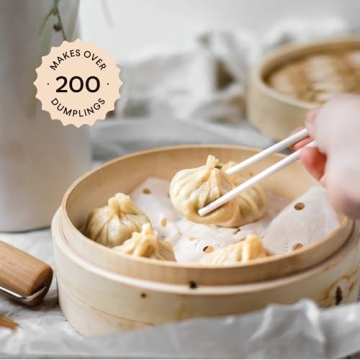 Original Chinese Soup Dumpling Steamer Kit | Bamboo Steamer Basket Set | Unique Gifts for Cooks, Chef Gifts for Friends | Cooking Gifts for Sister or Brother | Unique Christmas Gifts for Women & Men