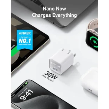 Anker 30W Nano Charger - Fast USB C GaN Charging