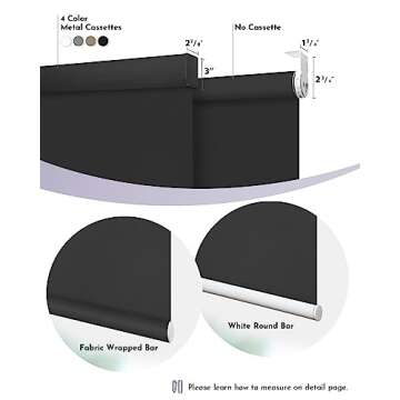 Graywind Motorized Roller Shades 100% Blackout Waterproof Remote Control