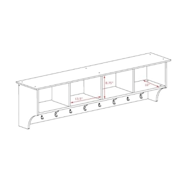 Prepac Contemporary Coat Rack for Stylish Entryway Storage