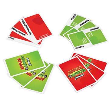 Mattel Games Apples to Apples Junior Kids Game, Card Game for Family Night with Kid-Friendly Words to Make Crazy Combinations