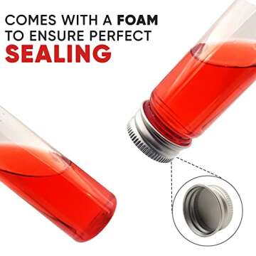 Berenti 20 PCS Plastic Test Tubes with Caps - Versatile Storage