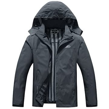 OTU Men's Waterproof Hooded Rain Jacket - Ultimate Outdoor Protection