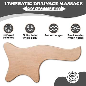 Lymphatic Drainage Paddle Wood & Dry Skin Brush are The only Two Items You Need for an Healthier Lymphatic Drainage System. Anti Cellulite Tools Lymphatic Drainage Tool with Body Brush