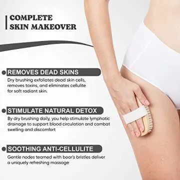 Lymphatic Drainage Paddle Wood & Dry Skin Brush are The only Two Items You Need for an Healthier Lymphatic Drainage System. Anti Cellulite Tools Lymphatic Drainage Tool with Body Brush