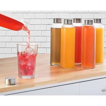 Charmed 500 ML Glass drinking juice bottle (Set of 6)