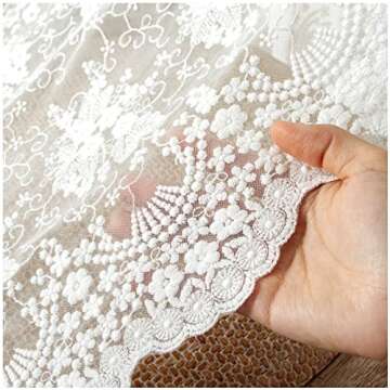 Elegant 72 Inch White Lace Table Runner for Home Decor