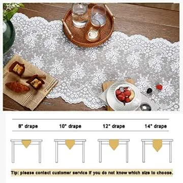 Elegant 72 Inch White Lace Table Runner for Home Decor