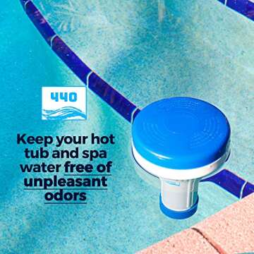 440 Mini Premium Floater Dispenser for Spa, Hot Tub and Small Pools for 1 Inch Chlorine or Bromine Tablets. (Tablets NOT Included) Adjustable Release, from 0 to 13 Flow Control