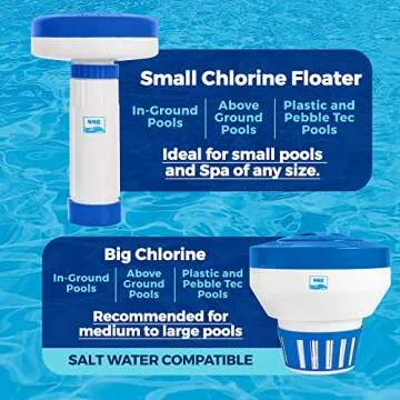 440 Mini Premium Floater Dispenser for Spa, Hot Tub and Small Pools for 1 Inch Chlorine or Bromine Tablets. (Tablets NOT Included) Adjustable Release, from 0 to 13 Flow Control