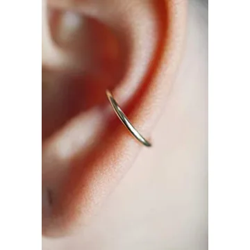 Adjustable 14k Gold Filled Ear Cuffs for Women Men Non Pierced