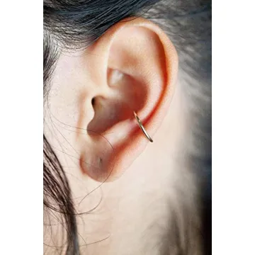 Adjustable 14k Gold Filled Ear Cuffs for Women Men Non Pierced