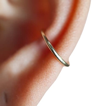 Adjustable 14k Gold Filled Ear Cuffs for Women Men Non Pierced