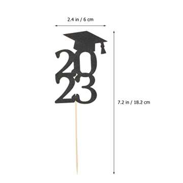 ABOOFAN 2023 Graduation Cupcake Toppers for Parties