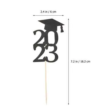 ABOOFAN 2023 Graduation Cupcake Toppers for Parties
