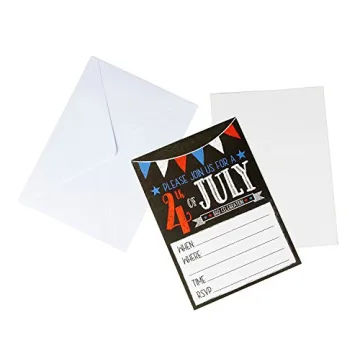 Buy Patriotic 4th of July Invitations for BBQs 50 Pack