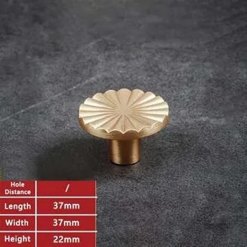 AOBITE 2 Pack Gold Cabinet knobs Kitchen Cabinet Pulls with Vintage Cupboard Drawers Hardware Dresser Drawer Handles Kitchen Cabinet Handles (Single Hole, 2 Pack, Brushed Gold)