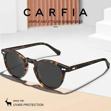 CARFIA Designer Polarized Sunglasses with UV Protection