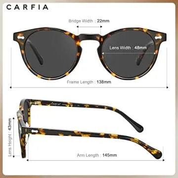 CARFIA Designer Polarized Sunglasses with UV Protection