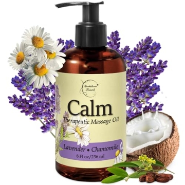 Experience Deep Relaxation with Calm Massage Oil by Brookethorne Naturals 8oz