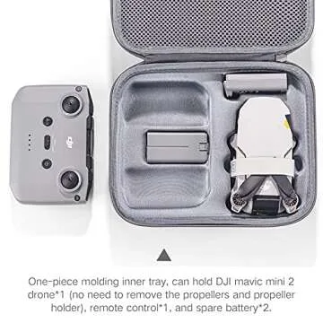 INSYOO Original Mini 4K, Mavic Mini 2 Carrying Case Storage Bag Hard Shell Box for DJI Mini 4k, Mini 2, Mini 2 SE Drone Accessories (mini 2, grey)