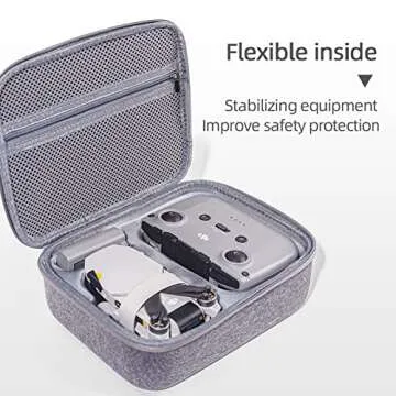 INSYOO Original Mini 4K, Mavic Mini 2 Carrying Case Storage Bag Hard Shell Box for DJI Mini 4k, Mini 2, Mini 2 SE Drone Accessories (mini 2, grey)