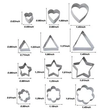 Homy Feel 24-Piece Mini Geometric Cookie Cutter Set
