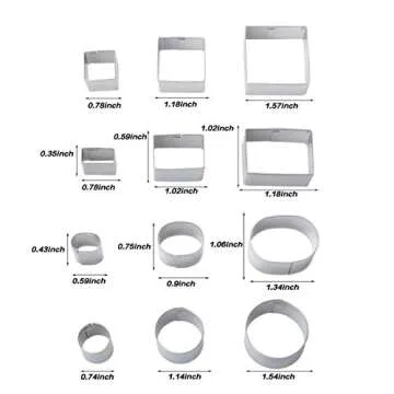 Homy Feel 24-Piece Mini Geometric Cookie Cutter Set