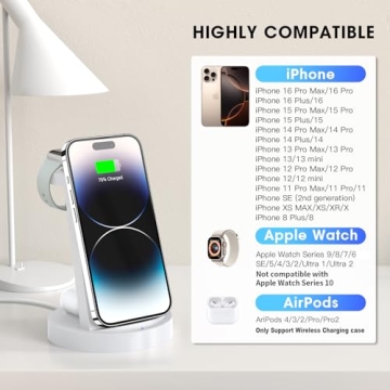 3 in 1 Wireless Charger for iPhone Apple Watch AirPods Fast Dock