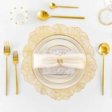 Stunning Round Gold Placemats Set of 6 for Elegant Dining